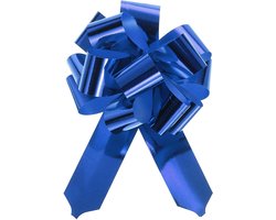 Product afbeelding van Allecta - Grote Metallic Pull Boog voor Geschenkverpakking - Perfect voor Bruiloft en Kerst - Blauw