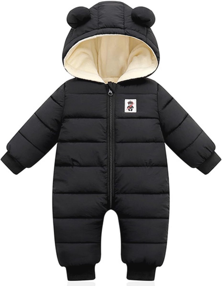 Hooded Winter Romper voor Baby's - Warm Donsjack Snowsuit voor Jongens en Meisjes 0-12 Maanden