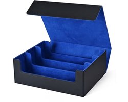 Luxe Deckbox – 1800 Kaarten – Magnetische Sluiting – Kaartenhouder/Storage Box voor Pokémon, Magic: The Gathering, Yu-Gi-Oh! en andere TCG’s – Zwart/Blauw– Premium Kwaliteit