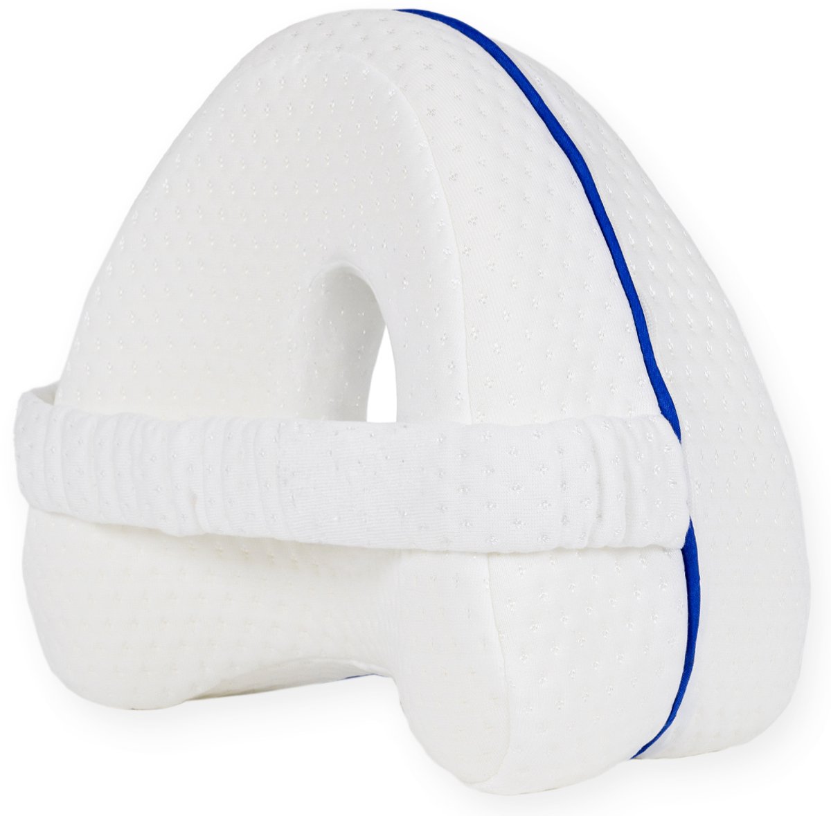 Loti Kniekussen voor in bed - Orthopedisch Kniekussen met band - Ergonomisch Beenkussen - Houding Correctie – Zijslaapkussen – Traagschuim - Zijslaper - Kussen Benen – Hart Vorm