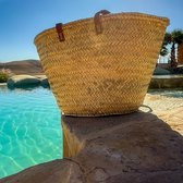 Bohemida - Bohemian Handgevlochten Large Dames Rieten Basic Shopper - Lange Hengels