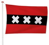Amsterdamse vlag Amsterdam 40x60cm - kwaliteitsvlag - Geschikt voor buiten