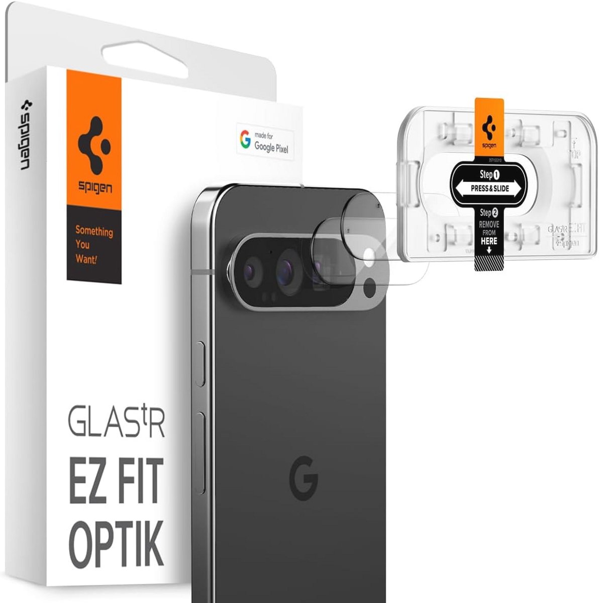 Glas.tR EZ Fit Optik Camera Beschermglas voor Google Pixel 9 Pro - 2 Stuk, Kristalhelder, Geschikt voor Flitsfunctie, 9H Gehard Glas