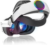 Namajunas - Elite Strap geschikt voor Meta/Quest 3/3S - 10000 mAh batterij VR-accessoires - Speelduur van 4 uur - Snel opladen Verstelbare hoofdband - Verbeterde comfortondersteuning en game-immersie