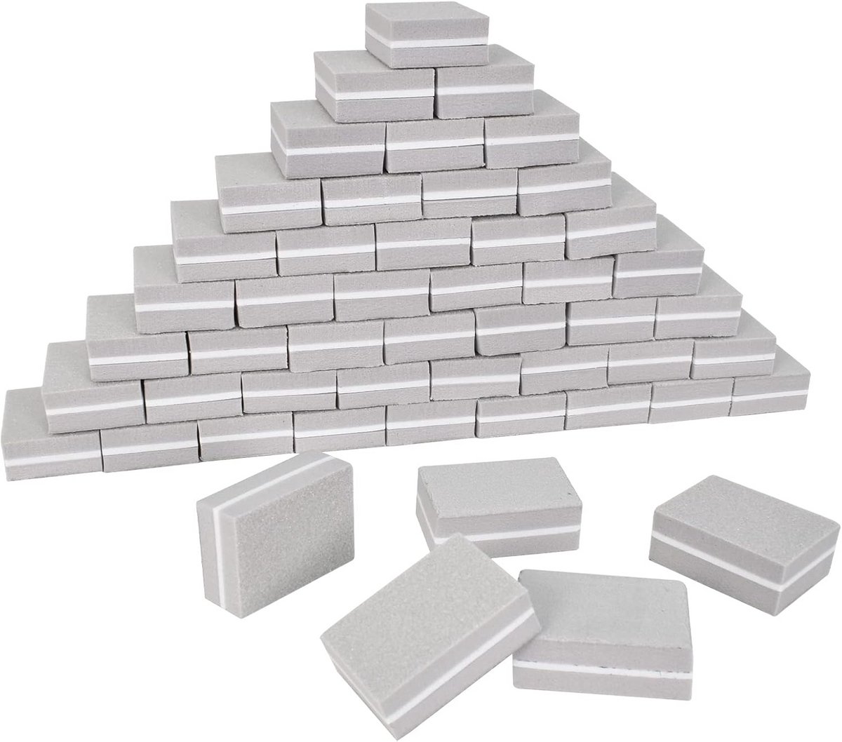 50 Stuks Nagelbufferblokken Dubbelzijdig 100/180 voor Manicure en Nageldesign