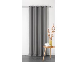 Unyqoos® Dubbele grijze gordijnpanelen brandwerend en stevig voor elk interieur