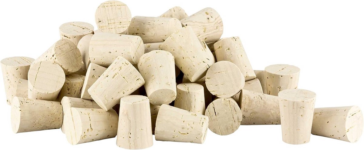 100 Stuks Conische Natuurkurken voor Wijn- en Drankflessen (32x20-25mm)