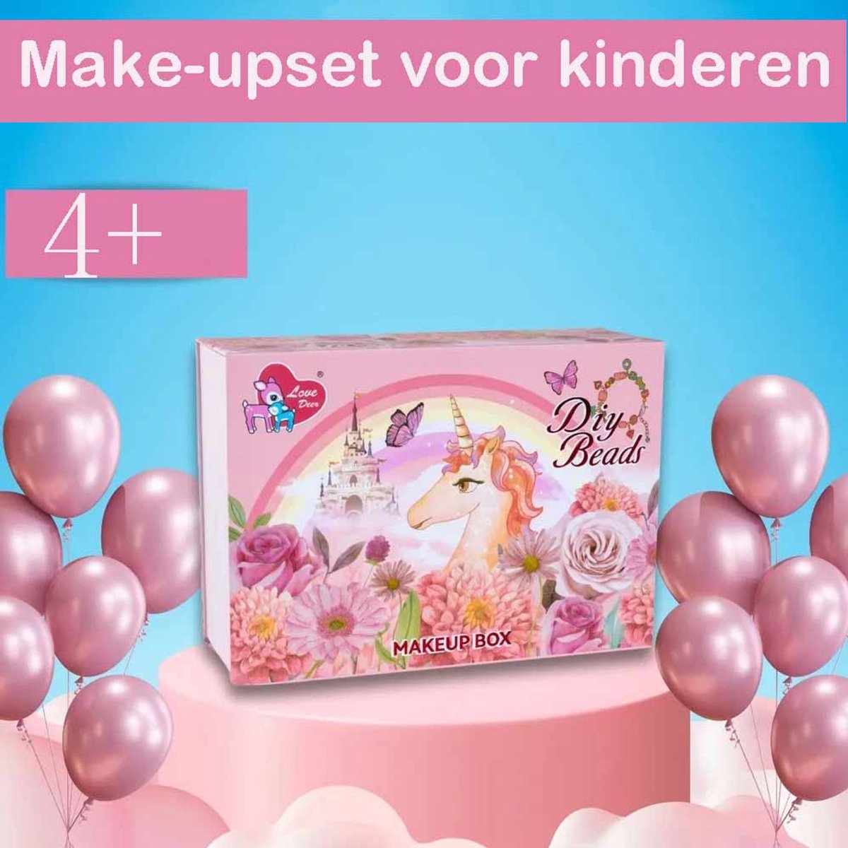 Meedeer 3 In 1 Make-upset voor kinderen-kinder make up meisje-make up kinderen set meisjes-veilige en niet-giftige cosmetica-speelgoedset, meisjes, kerstcadeau, verjaardag, 4,5,6,7...12 jaar — afbeelding 10