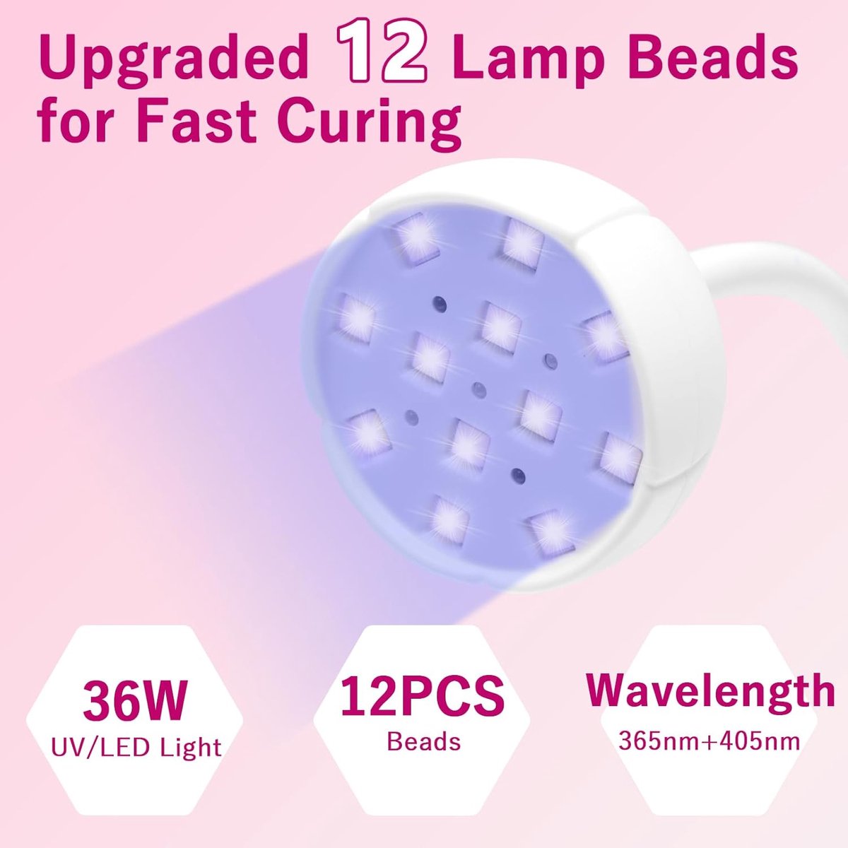 Mini UV Lamp voor Nagels met Autosensor en LCD-Display - 36W Draagbare Nageldroger voor Thuis en Salon — cadeau in Verzorging - foto 4
