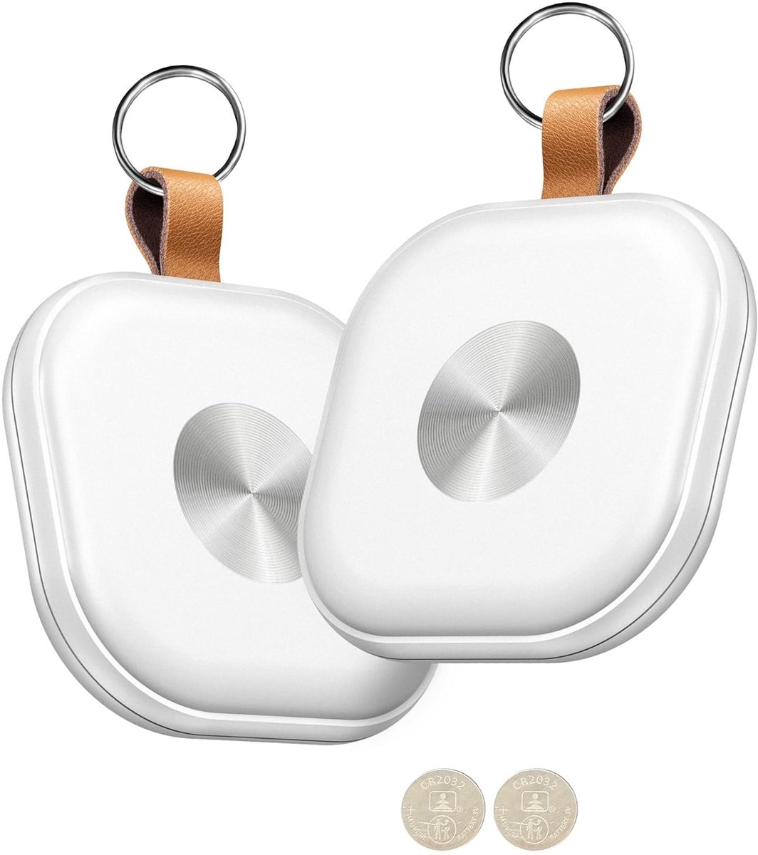 Locatie Tracker - Set van 2 stuks - GPS Tracker - GPS Volgsysteem - Bluetooth Tracker - Real-time Tracking - Smart Tag – Key Finder - Koffer Tracker - Bagage Tracker - Werkt met Apple Find My App - Wit
