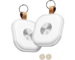 Locatie Tracker - Set van 2 stuks - GPS Tracker - GPS Volgsysteem - Bluetooth Tracker - Real-time Tracking - Smart Tag – Key Finder - Koffer Tracker - Bagage Tracker - Werkt met Apple Find My App - Wit
