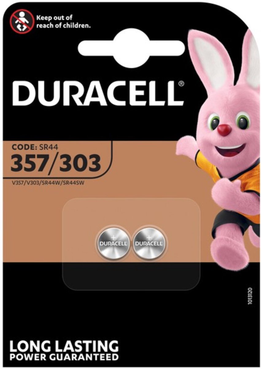 Duracell Knoopcelbatterijen 357-303 - 2 x 2 stuks - Voordeelverpakking
