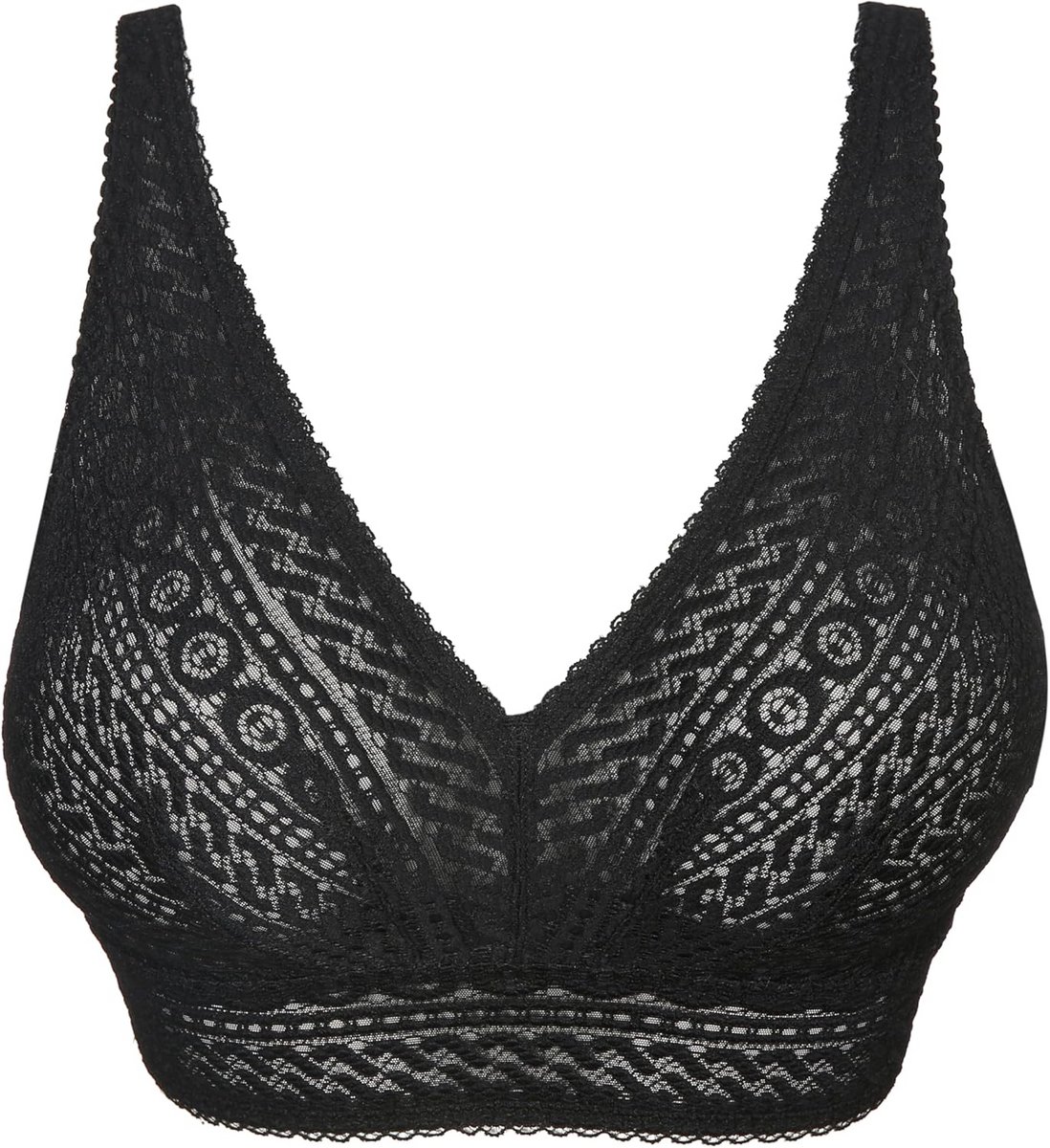 Comfortabele Bralette met Kant voor Grotere Cups - Luchtige Retro Pasvorm