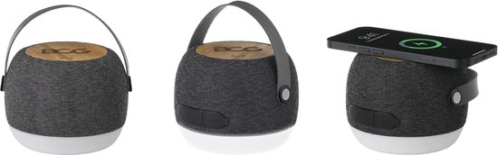 Electrox - Draadloze Bluetooth Speaker Bamboe - Met Sfeervolle LED Verlichting - Compacte Mini Luidspreker - Duurzaam Design - Draadloos Opladen - 3-in-1 - 1200 mAh van Electrox — afbeelding 2