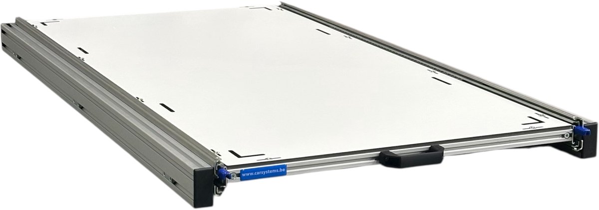 Aluminium schuifframe voor camper 120x60 cm met Global Volkern topplaat 6 mm