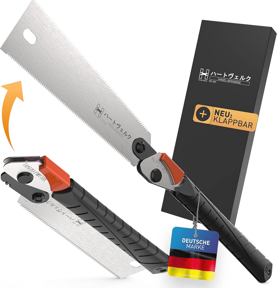Opvouwbare Japanse Ryoba Zaag 240 mm - Fijne Zaag voor Doe-Het-Zelvers