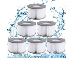 6 vervangingsfilterpatronen voor Geschikt voor MSPA, Whirlpool accessoires, Geschikt voor MSPA Whirlpool vervangingsfilterpatronen, waterzuiveraars, Geschikt voor Whirlpool, Geschikt voor MSPA FD2089 opblaasbaar zwembad