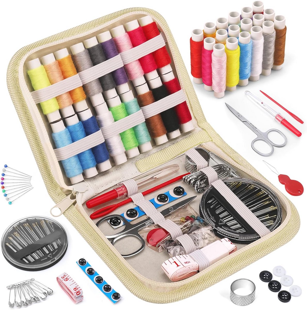 Mini Naaiset voor Thuis, Reizen, Camping en Noodgevallen - Compleet Naaiaccessoires Pakket