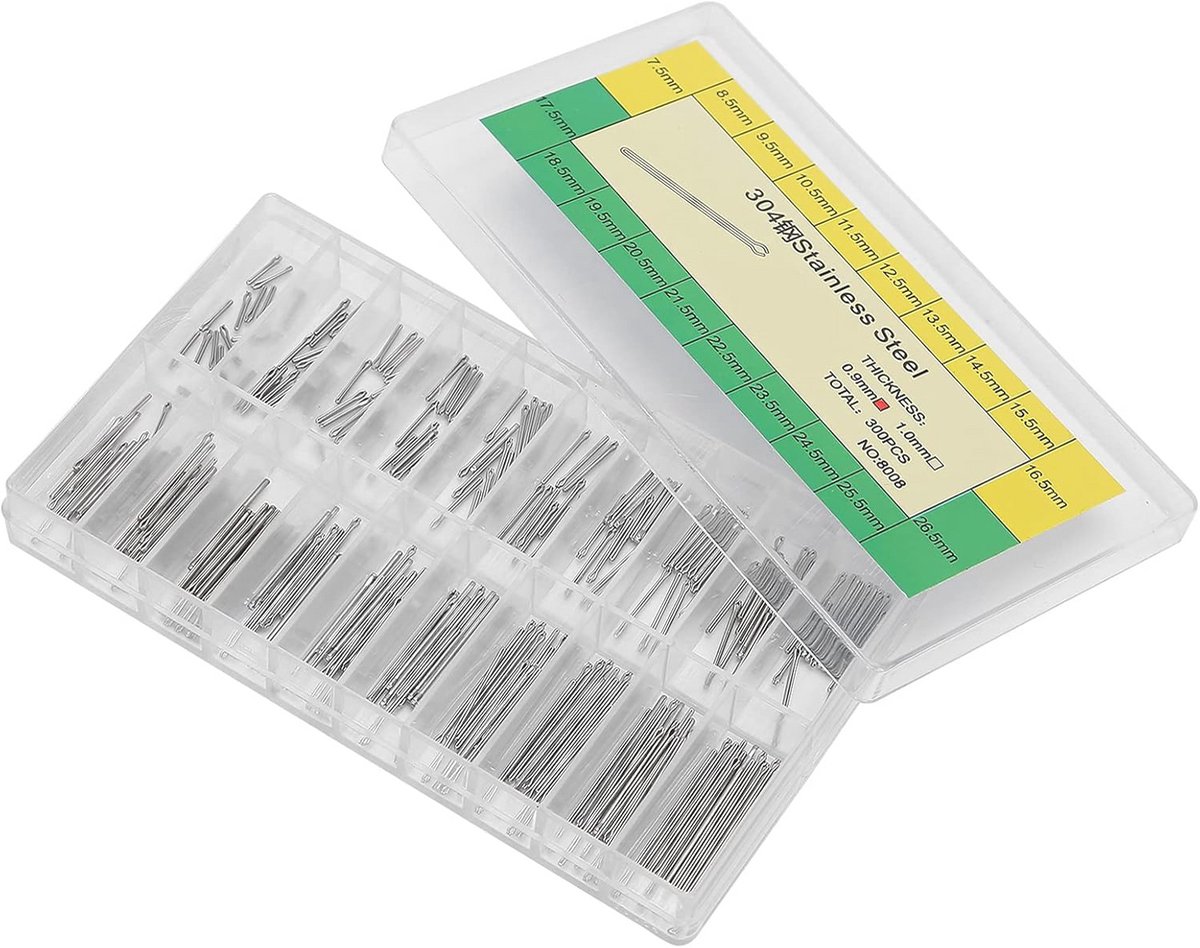 0,9 mm horlogeband splinten, roestvrij staal, reserveonderdelen voor horloge-reparatie