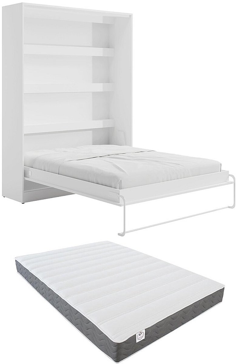 Vente-unique Bedkast hout wit 160 x 200 cm