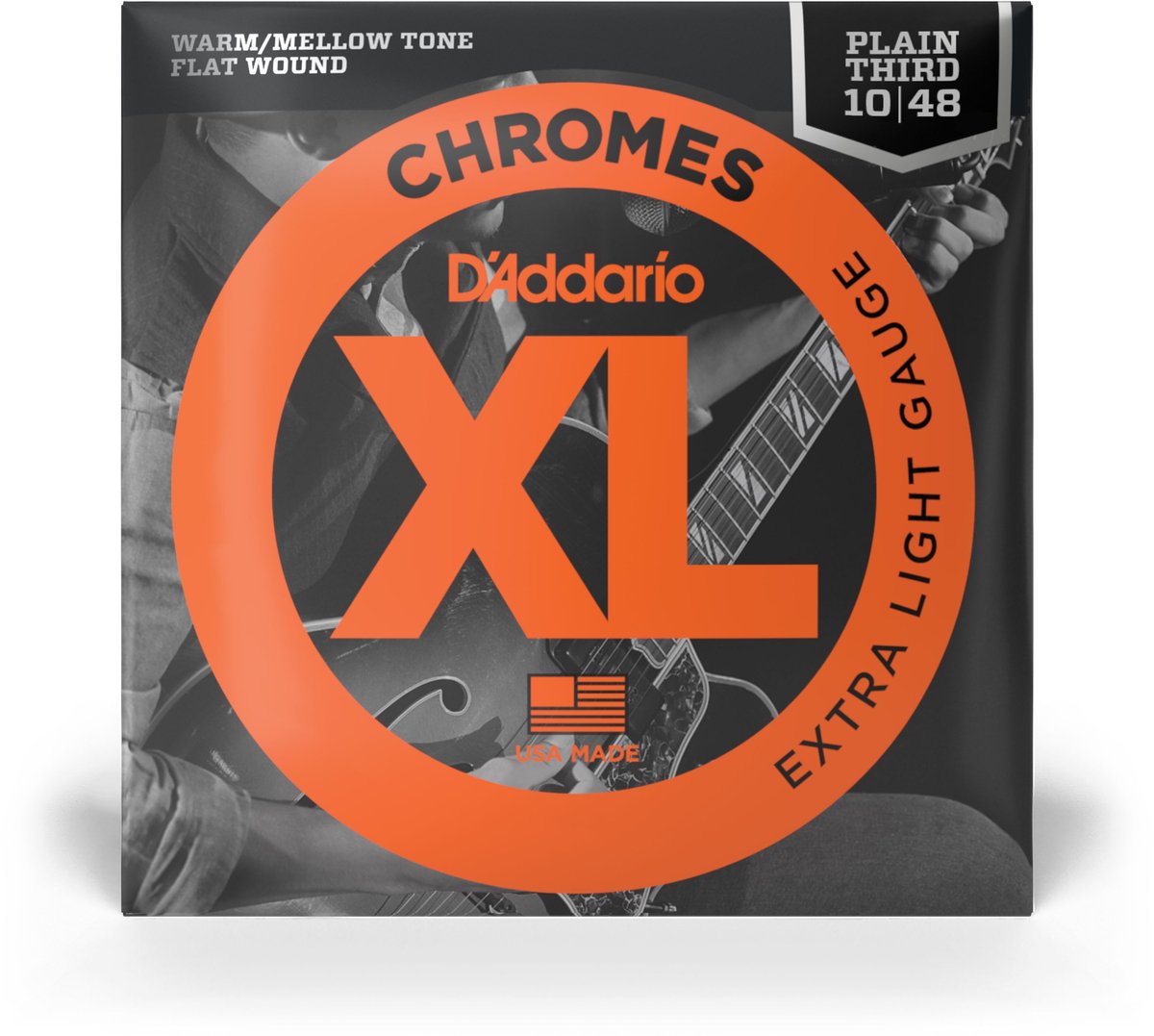 D'Addario E-Guitar Strings ECG23PL 10-48 Chromes Flatwound Plain Third - Elektrische gitaarsnaren