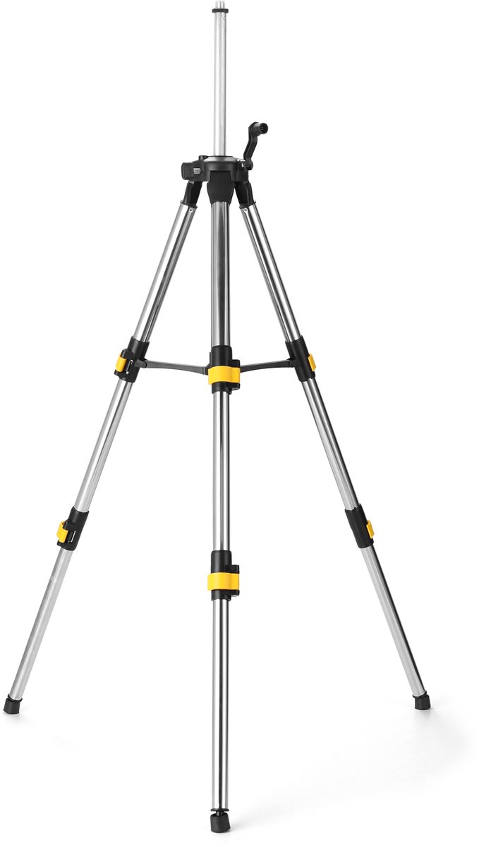 1,2M Verstelbare RVS Driepoot Statief voor Laser Waterpas - Drie Hoogte-instellingen - Met Waterpas - Schommelstang - Universele 5/8" Schroefdraad