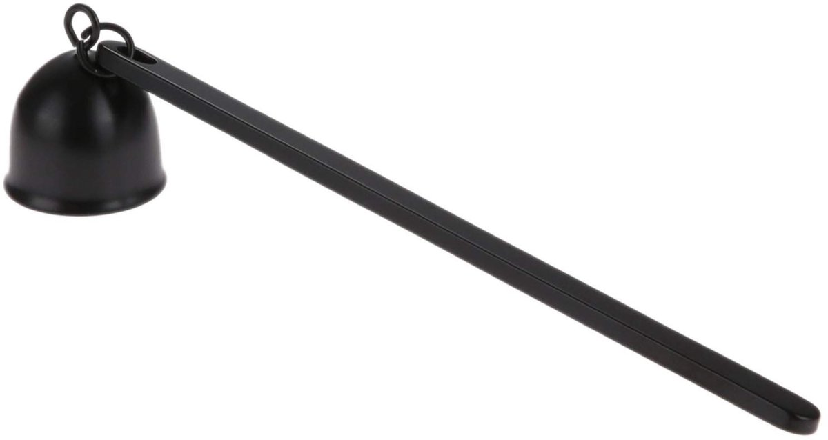 1 stuk - Kaarsendover - Roestvrij staal - Dooft kaarsen veilig - Ontwerp met lange steel - Ideaal voor kaarsenliefhebbers - Elegant cadeau - Klokvormig ontwerp - Zwart
