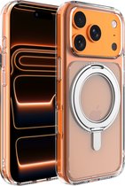 Étui Reovo compatible avec iPhone 17 Pro MagSafe - Support à 360° - Protection contre les chutes jusqu'à 2 m - Transparent - Prise en main antidérapante - Protection de l'appareil photo