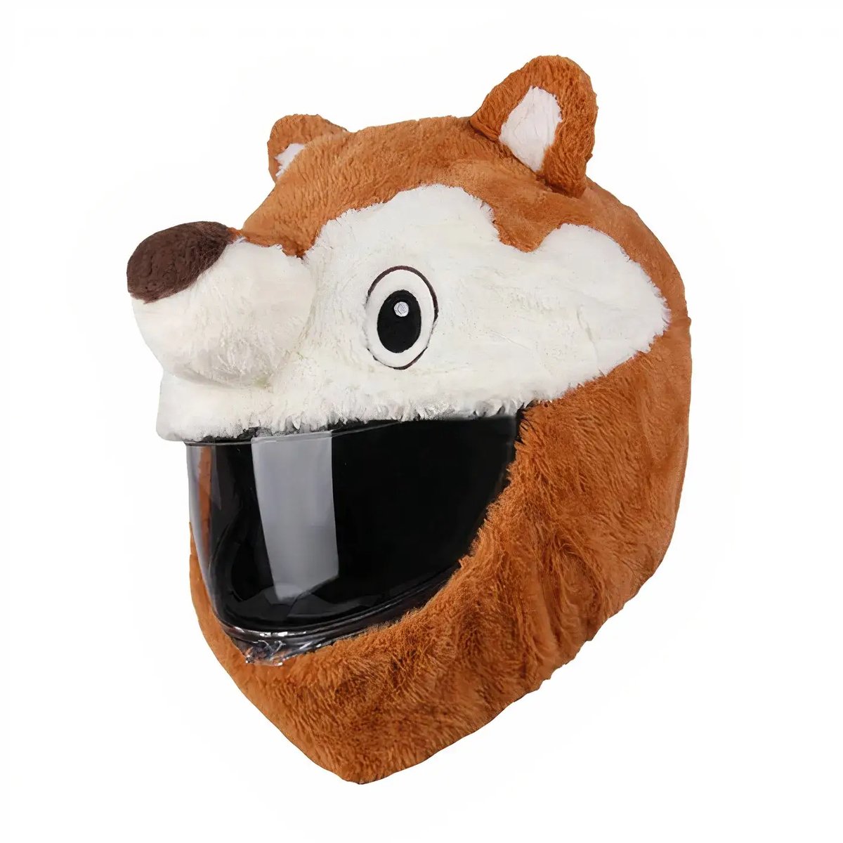 Helmhoes – Eekhoorn – Pluche Motorhelm Decoratie – Helm Mascotte – Universeel Motorhelm Accessoire