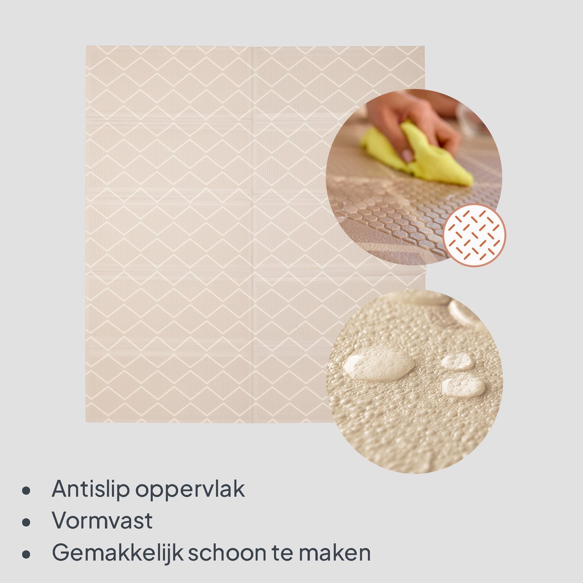 Lionelo Zora Speelmat Baby – Premium Foam Speelkleed 180×200×1.5 cm – Dikke Dubbelzijdige Kruipmat Antislip – Boho Beige Speeltapijt voor Woonkamer & Kinderkamer – Opvouwbaar + Opbergtas – Baby Speelgoed vanaf 0+ Maanden – Grote Speelmat voor Cadeau — afbeelding 12