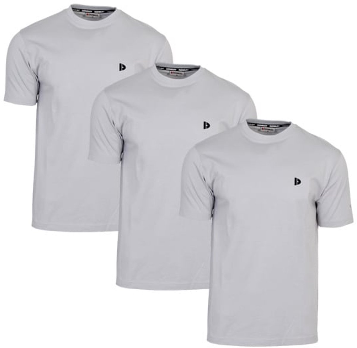 3-Pack Donnay - T-shirt (Vince) - Sportshirt - Heren - Light Grey (344) - maat XXL
