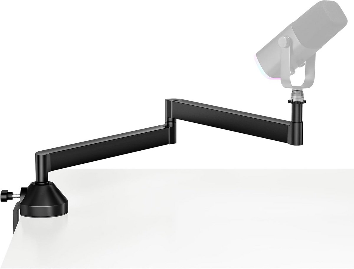 Laag Profiel Microfoon Arm Boom Standaard met Schokbevestiging en Adapter