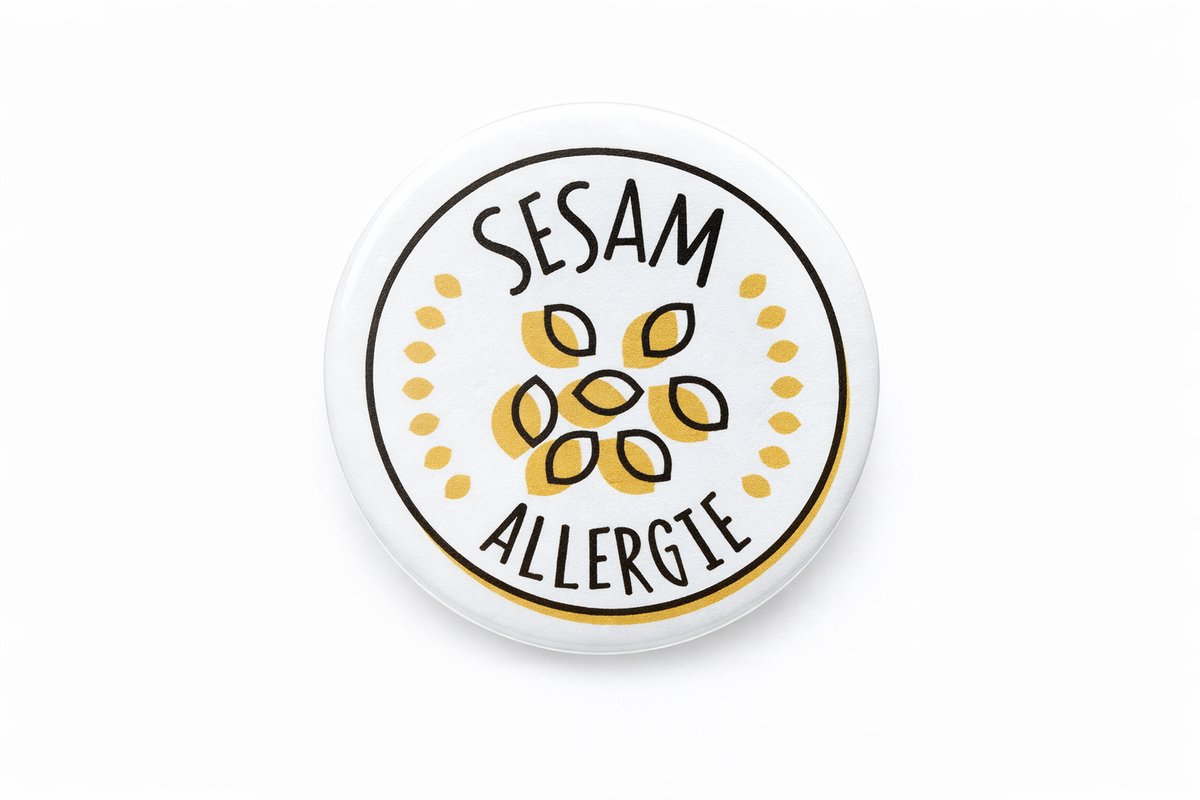 Button (met klem) sesam allergie