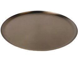 XLBoom Bao Tray XL Ø 60cm Soft Black - Design serveerschaal van roestvrij staal - Verkrijgbaar in Soft Black | Matt Black | Soft Copper | Red | Green - Luxe dienblad voor tafel & interieur