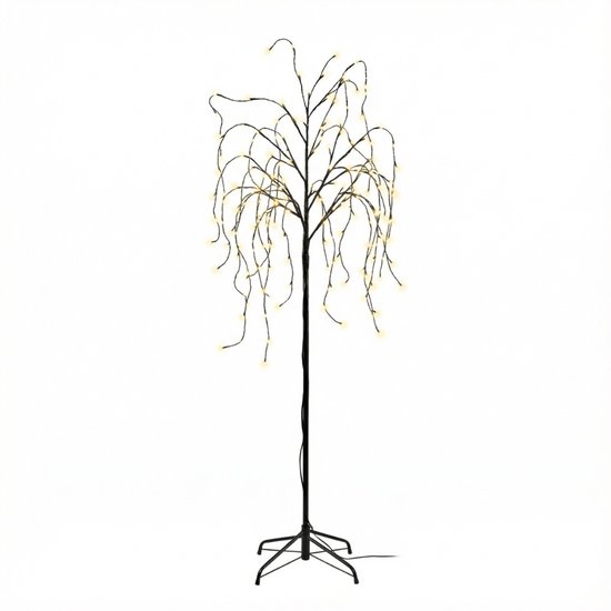 Sapin LED Livarno Home – Blanc Chaud – 200 LED – Intérieur & Extérieur – 150 cm – Minuteur 6 heures – IP44 – Zwart