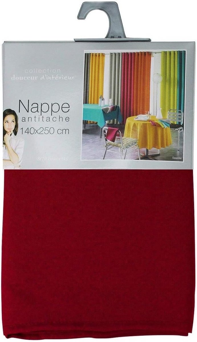 Effen Tafelkleed 140x250 cm Polyester Rood - Tijdloze Tafeldecoratie