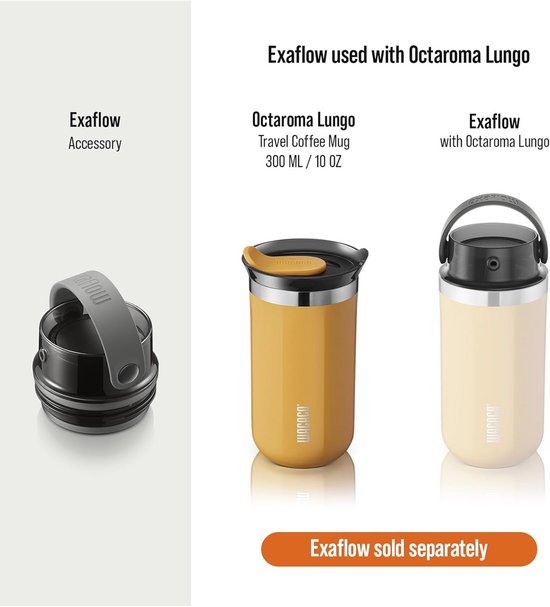 Vacuüm Geïsoleerde Koffiemok - 10 fl oz (300 ml) Dubbelwandig RVS Reismok met Drinkdeksel - Geel — afbeelding 3