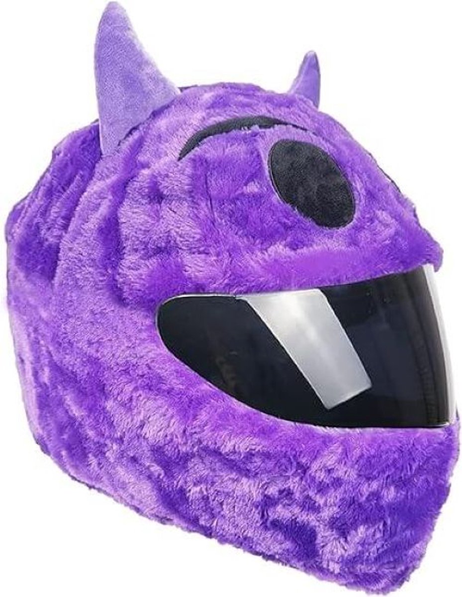 Helmhoes – Duivel – Pluche Motorhelm Decoratie – Helm Mascotte – Universeel Motorhelm Accessoire