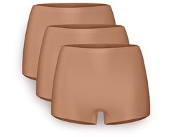 ten Cate Dames Shorts – Secrets – 3-Pack – Hazelnut – Maat S – Naadloos & Comfortabel Ondergoed – Fluweelzachte Afwerking – Voordeelverpakking