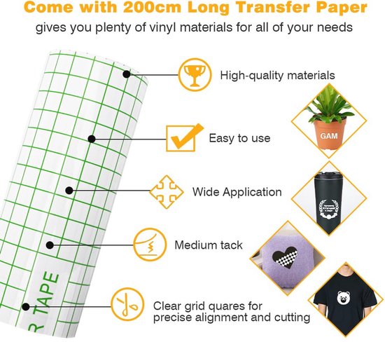 Smart Adhesive Vinyl Permanent für Cricut Joy, 15 Stück Plotterfolie