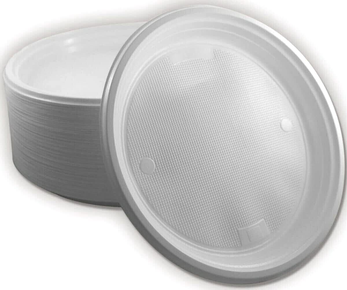 Candala ongedeeld menuborden, herbruikbare plastic borden, Ø 22 cm, plastic serviesset