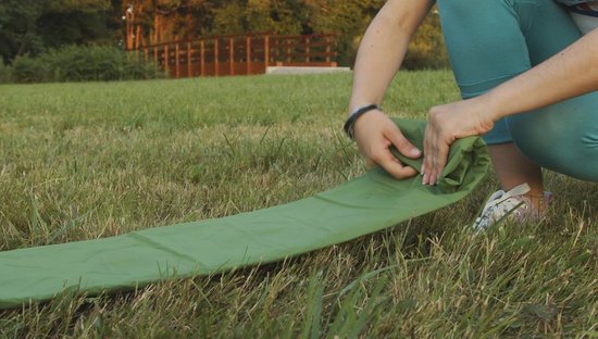 Zelfopblazende Campingmat 30 Seconden Ultralicht Groen met Draagtas van Merkloos — afbeelding 3