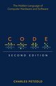 Boek 'Code' met de titel 'The Hidden Language of Computer Hardware and Software'. De letters C, O, D, E staan met binaire code eronder.