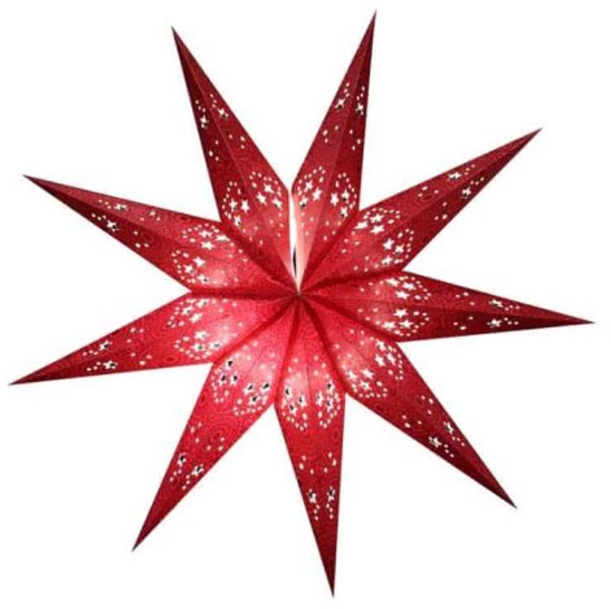Floz luxe kerstster - papieren kerstster - goud met subtiele glittering - met verlichting - 60 cm - fairtrade
