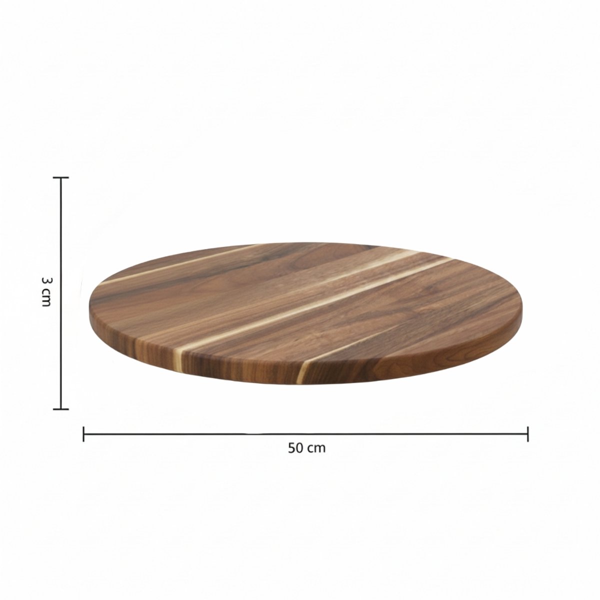 Draaiplateau Serveerplank Acacia hout – Draaischijf – XL – Ø50CM — cadeau in Kookcadeaus - foto 4