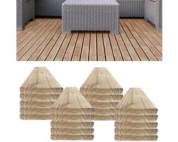 Floranica Set van 20 Vlonderplank larikshouten 90 cm Schuttinglatten, Terrasplanken, constructiehout met groeven