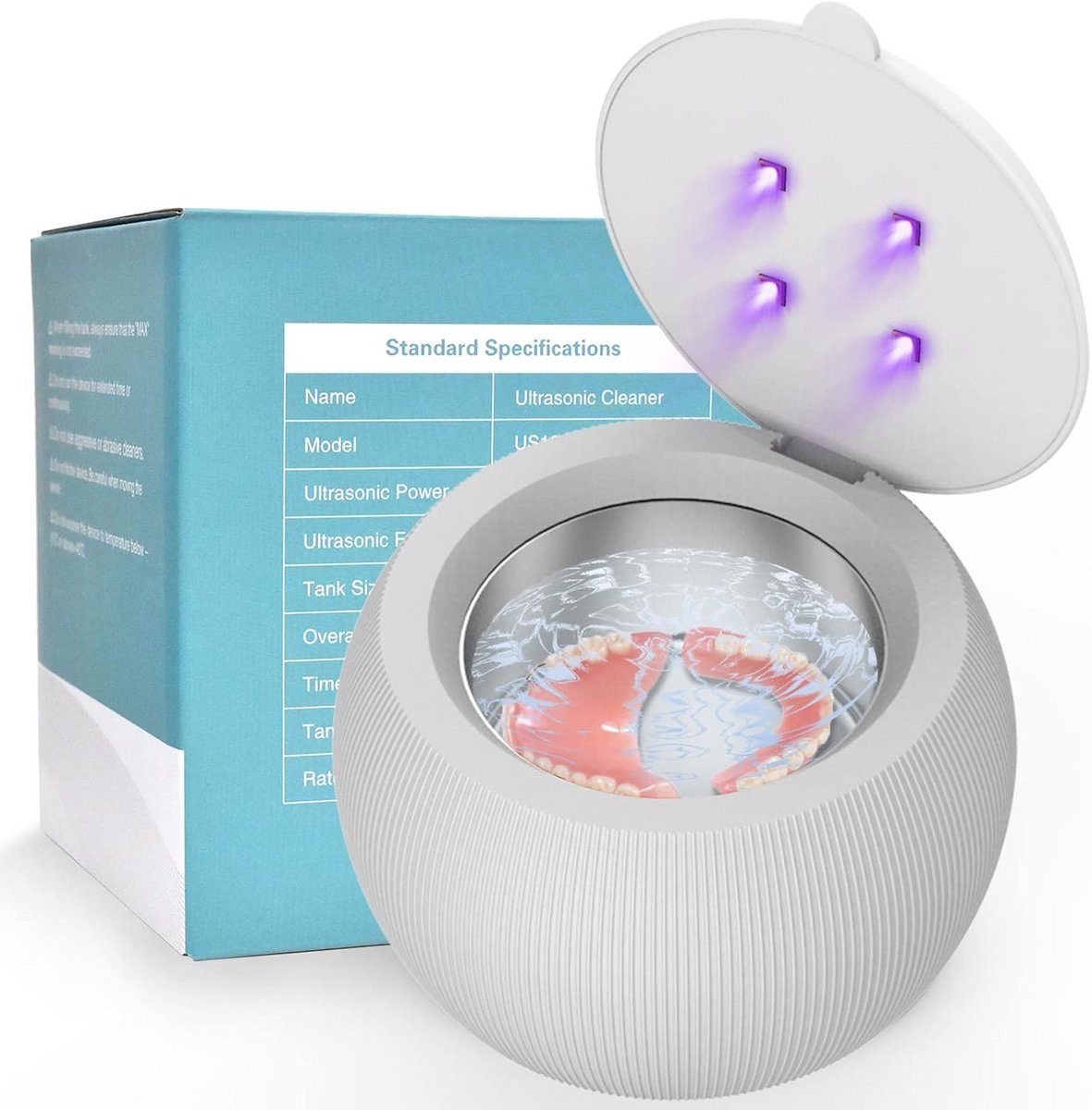 Ultrasone UV Reiniger voor Gebitsbescherming, Beugels, Bitjes en Sieraden