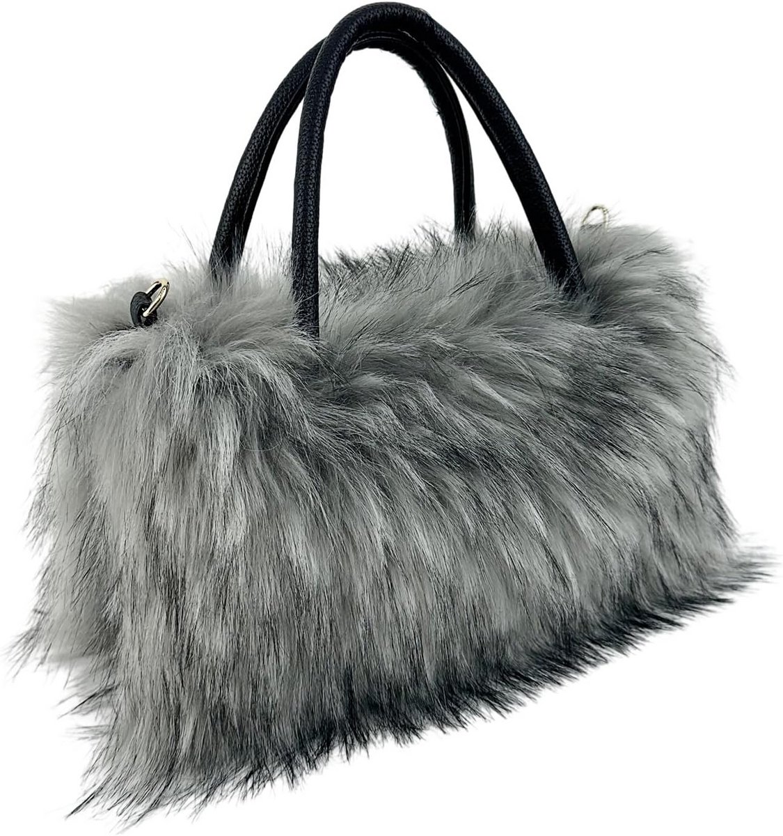 Milieuvriendelijke Pluche Handtas voor Dames - Fuzzy Schoudertas en Portemonnee