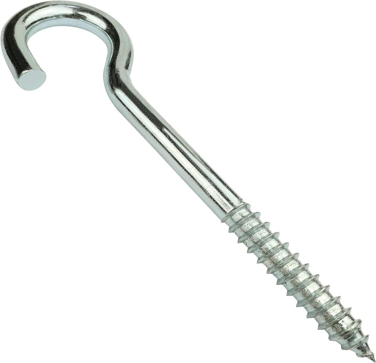 Allecta - Set van 5 haakschroeven voor Ø10x100mm schroeven - Verzinkt staal - Zilverkleurig.