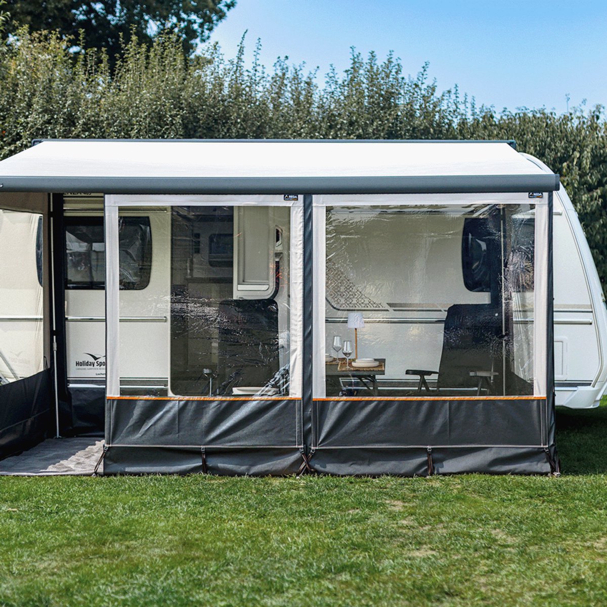 Reda Adventure Voorwandpaneel 195cm (E) - Geschikt voor Thule cassetteluifels - Verkrijgbaar in verschillende breedtematen